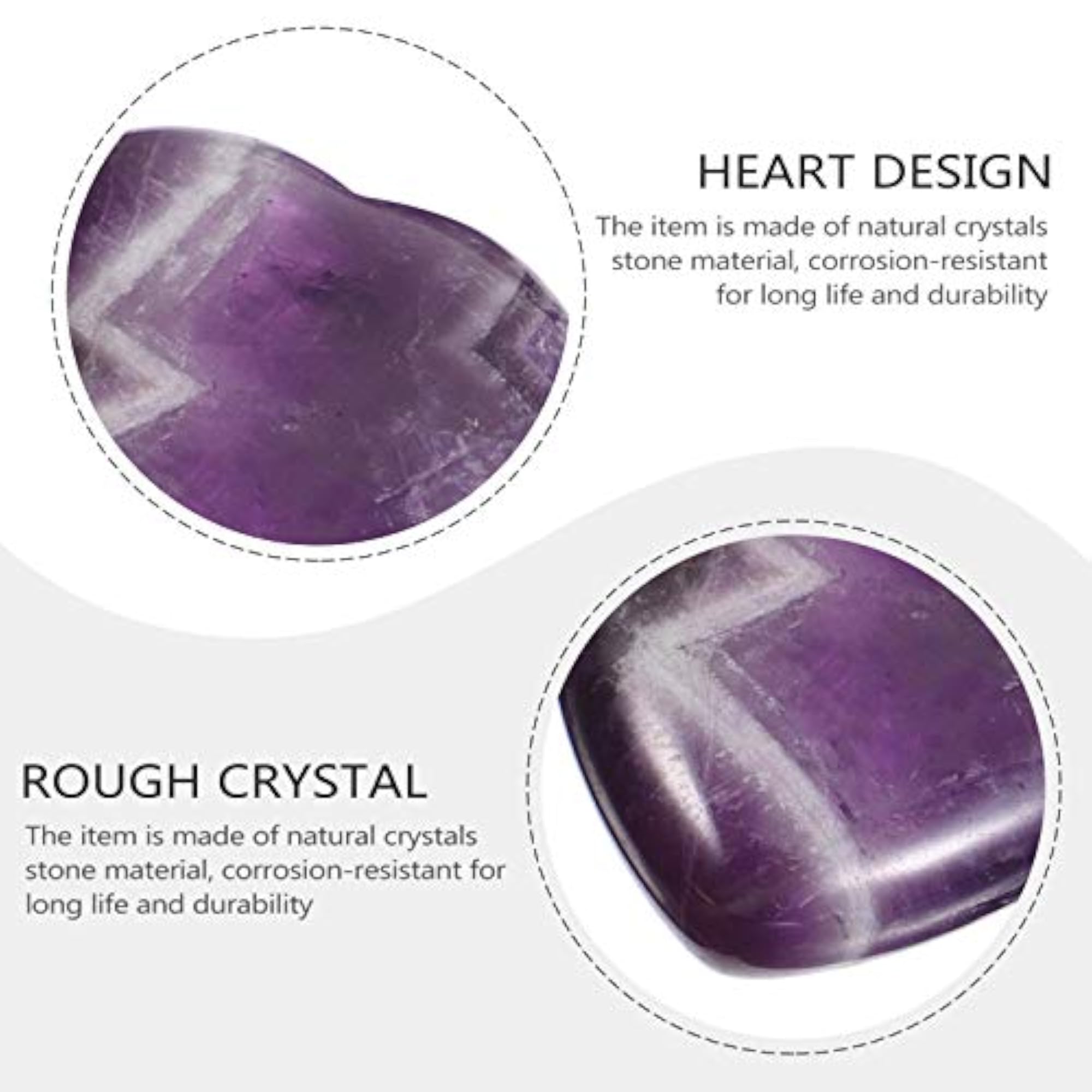 5pcs Natural Amethyst Gemstone Healing Stones